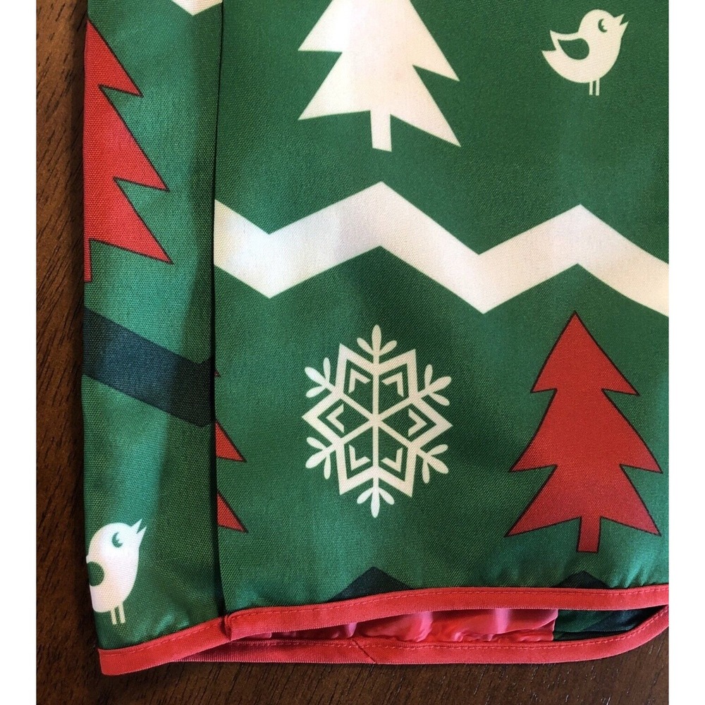 Ugly Christmas Blazer Suit Jacket Trees Snowflakes Green Red White Mens Small - Picture 12 of 15